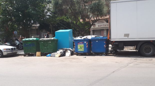 Recycling bins in Thessaloniki