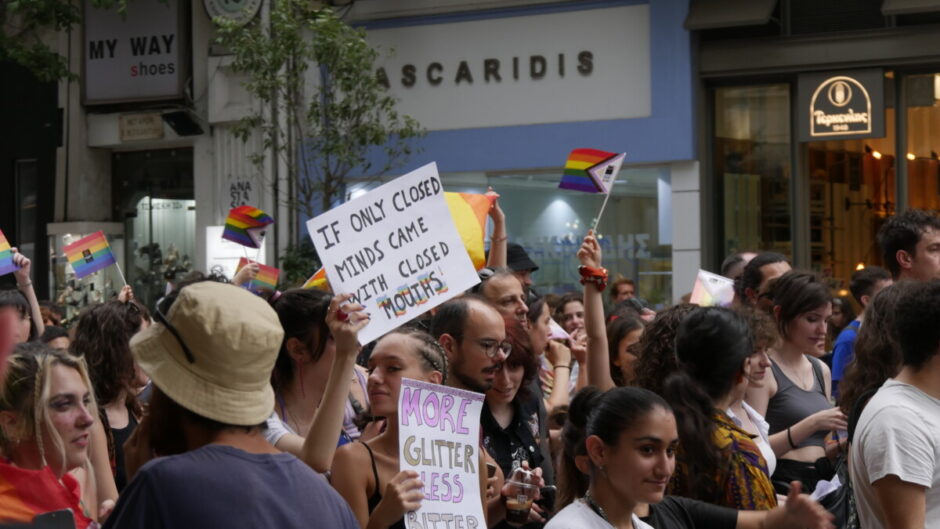  Pride slogans during the parade