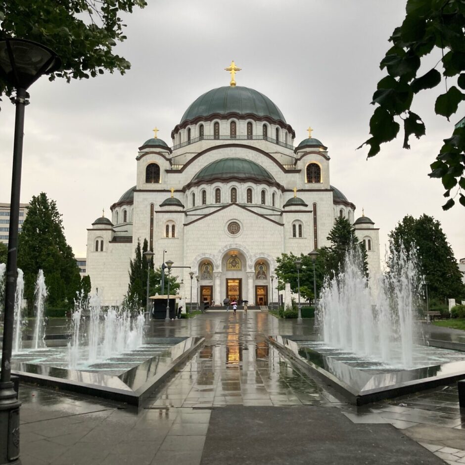 travelling in the Balkans, church of Saint Sava